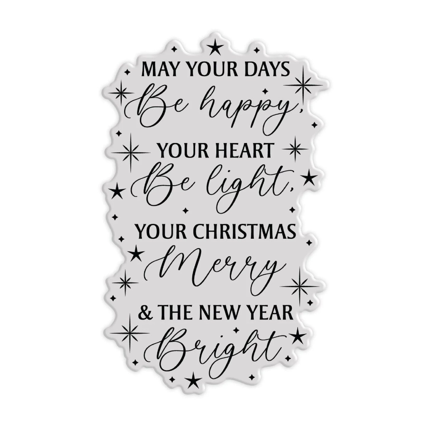 CHLOES CREATIVE CARDS MERRY & BRIGHT CLEAR PHOTOPOLYMER STAMP