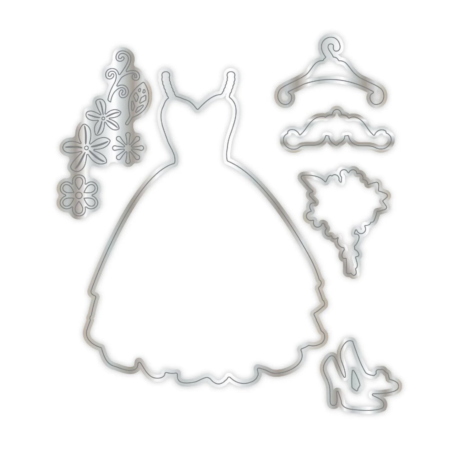 CHLOES CREATIVE CARDS STAMP AND DIE SET - PRINCESS DRESS