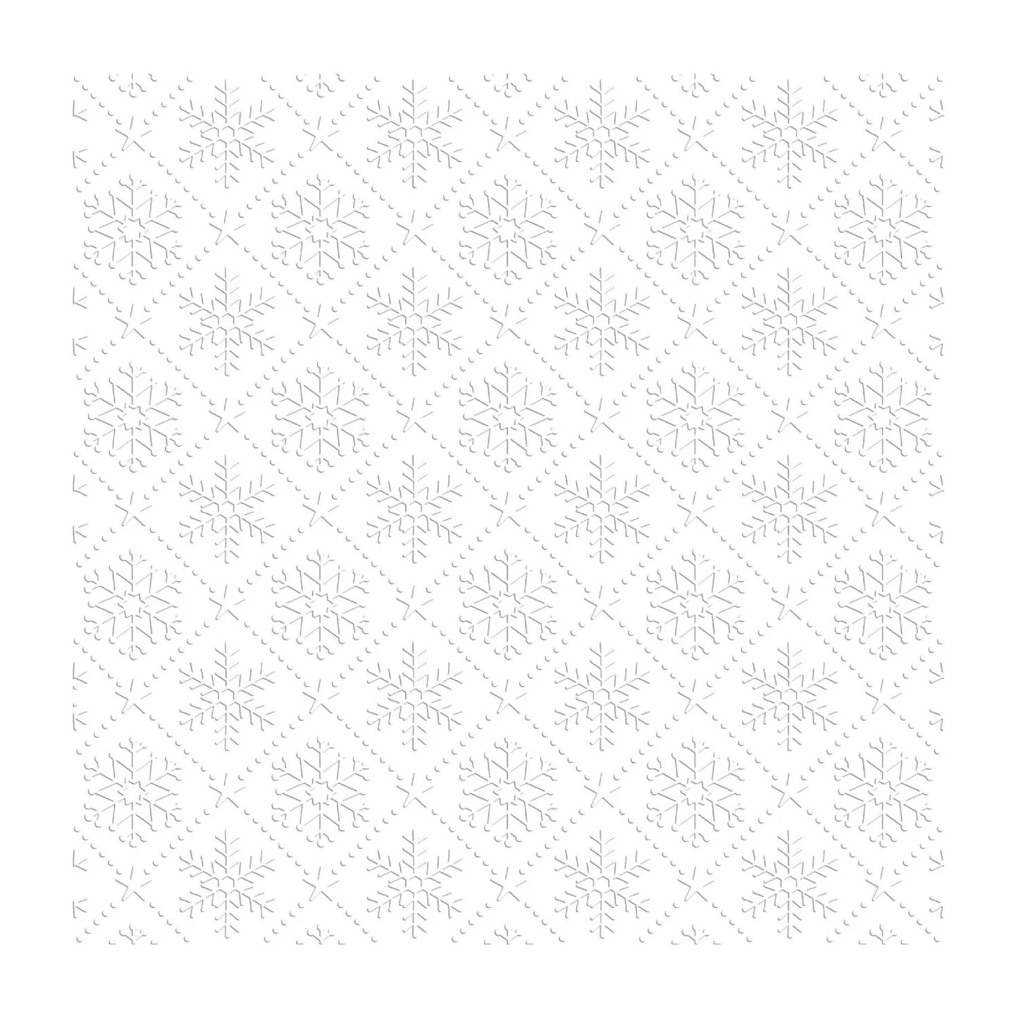 CHLOES CREATIVE CARDS SNOWFLAKE LATTICE BACKGROUND 8"X 8" 2D EMBOSSING FOLDER