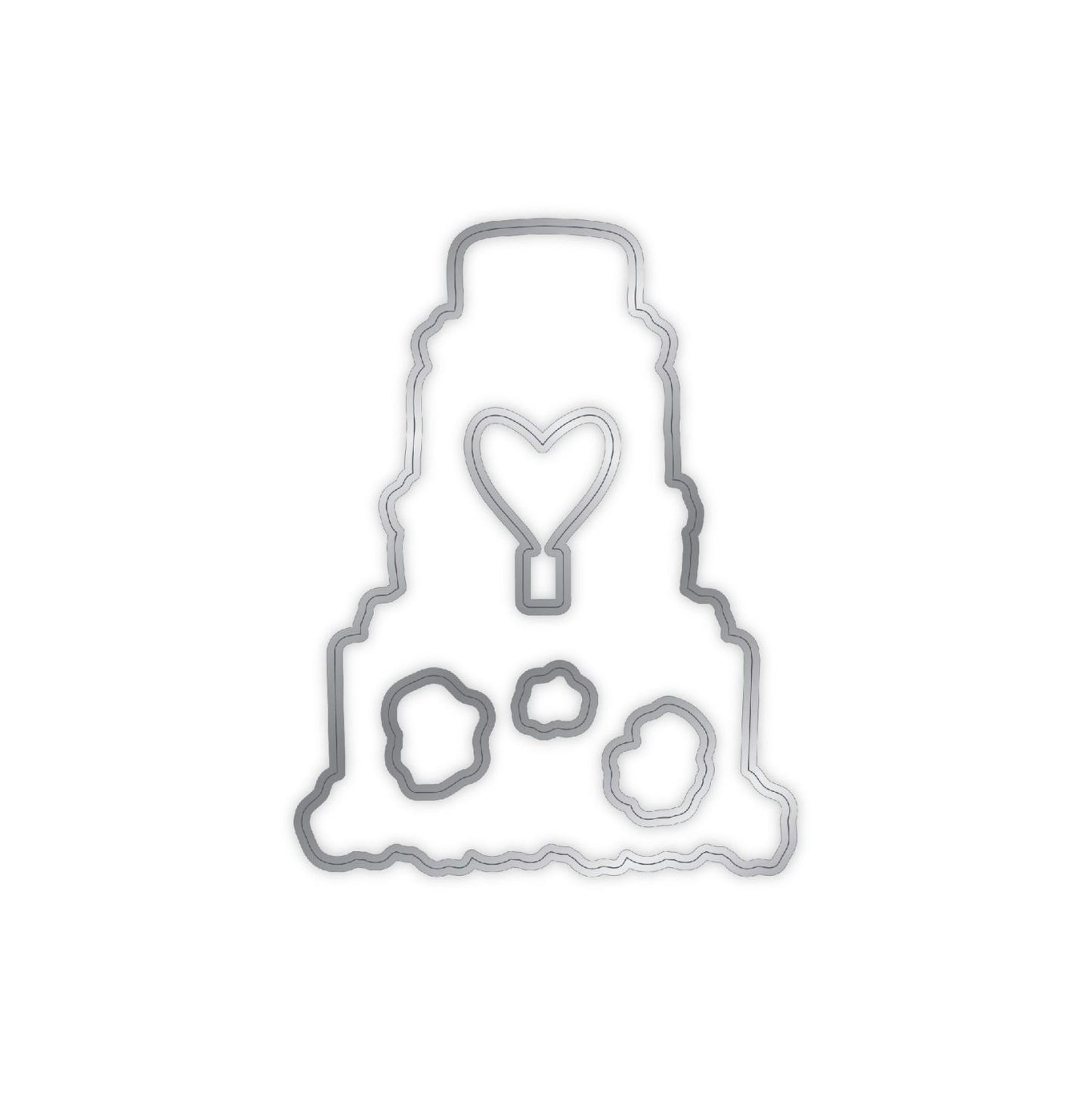 CHLOES CREATIVE CARDS METAL DIE & STAMP SET - WEDDING CAKE