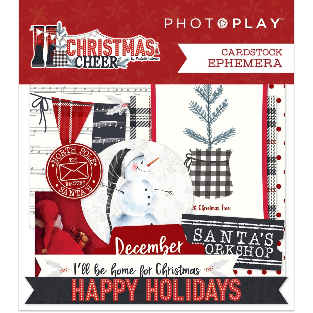 CHRISTMAS CHEER CARDSTOCK EPHEMERA PACK BY PHOTOPLAY