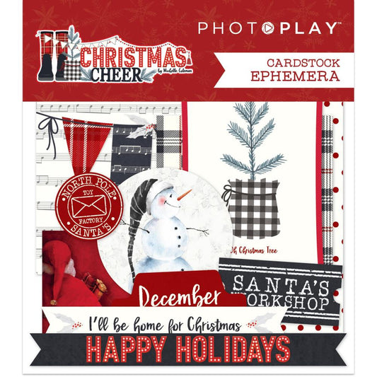 CHRISTMAS CHEER CARDSTOCK EPHEMERA PACK BY PHOTOPLAY
