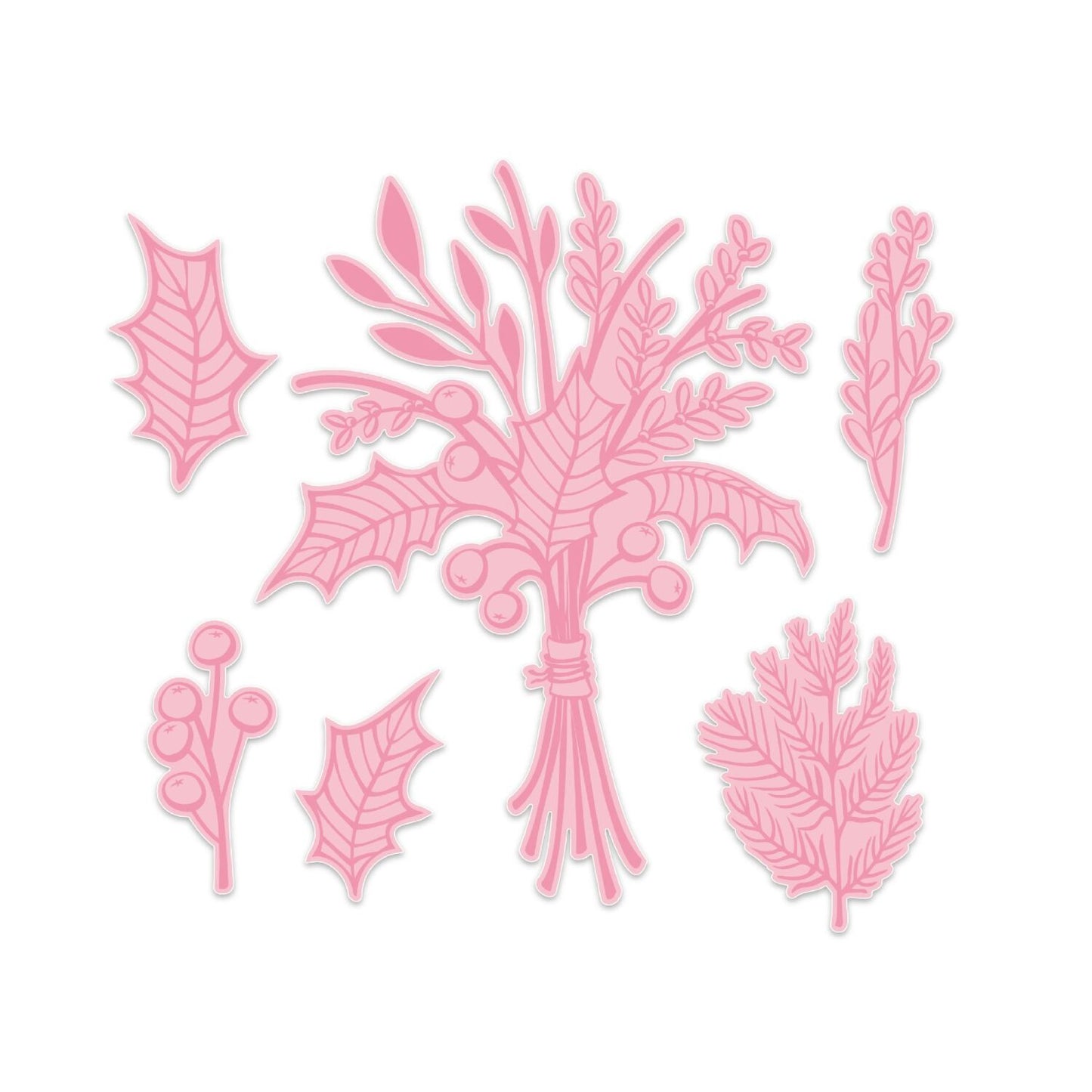 CHLOES CREATIVE CARDS DIE & STAMP SET - CHRISTMAS BOUQUET BUILDER