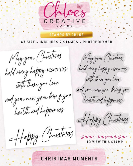 CHLOES CREATIVE CARDS CHRISTMAS MOMENTS CLEAR PHOTOPOLYMER STAMP SET