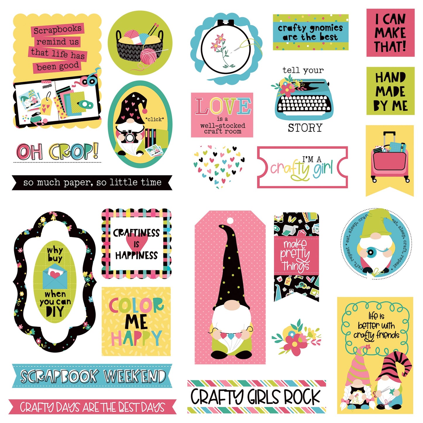CRAFTING WITH MY GNOMIES EPHEMERA PACK - PHOTOPLAY