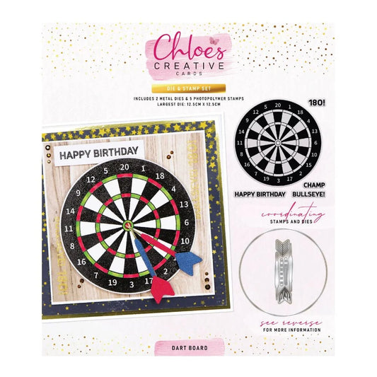 CHLOES CREATIVE CARDS DIE & STAMP SET - DART BOARD