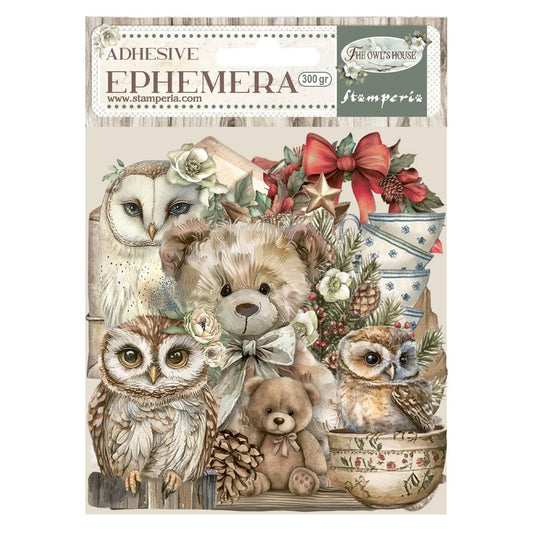 STAMPERIA ADHESIVE EPHEMERA PACK - THE OWL'S HOUSE