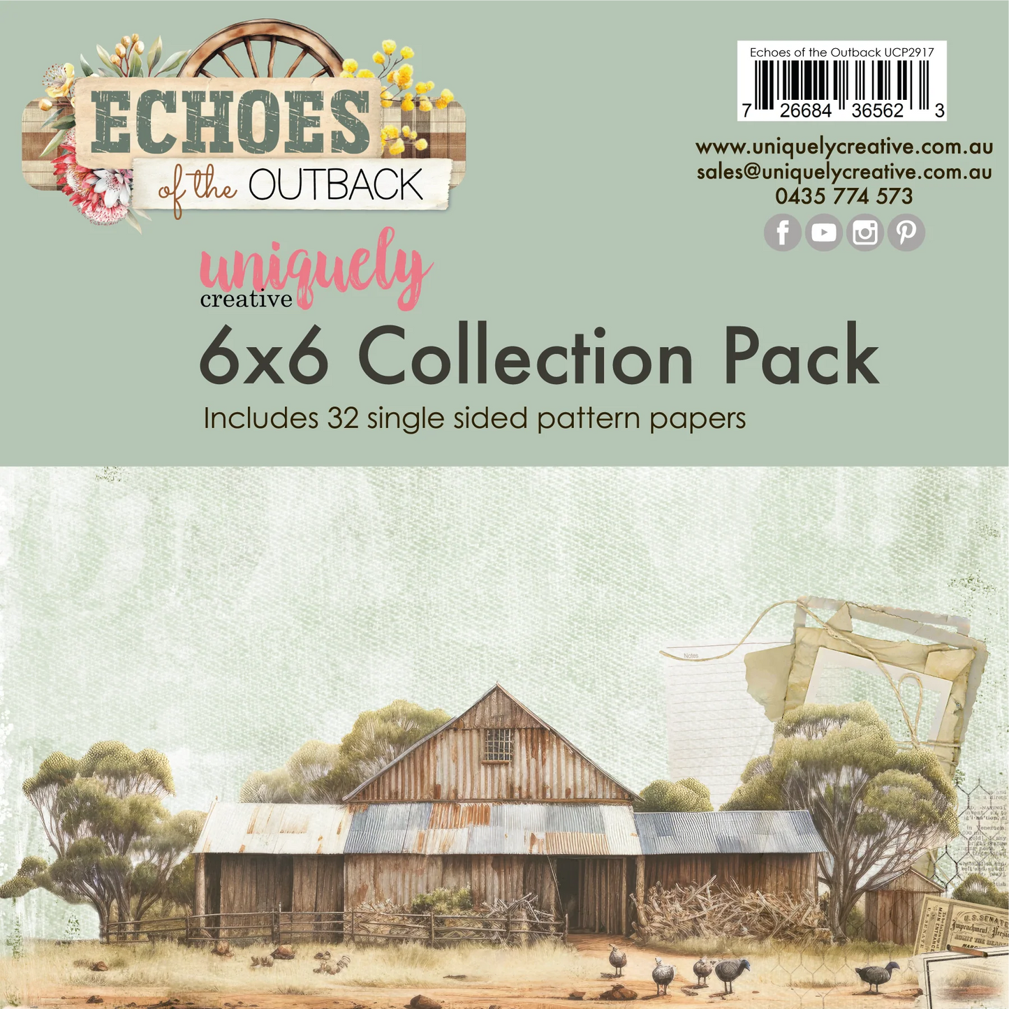 ECHOES OF THE OUTBACK 6" x 6" COLLECTION PACK
