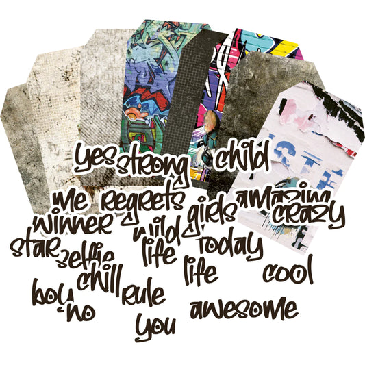 ECLECTIC GRUNGE TAGS AND TITLES CREATIVE CUTS BY UNIQUELY CREATIVE