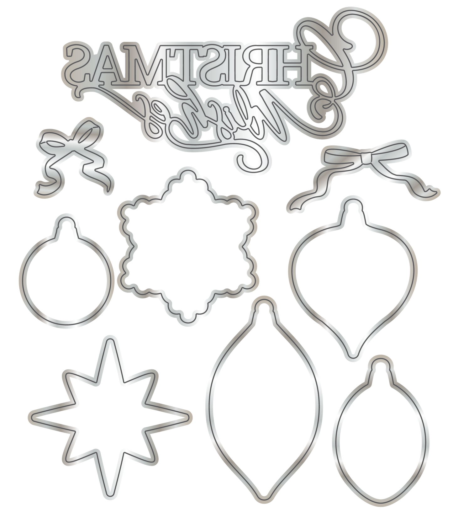 CHLOES CREATIVE CARDS DIE & STAMP SET - GILDED BAUBLES