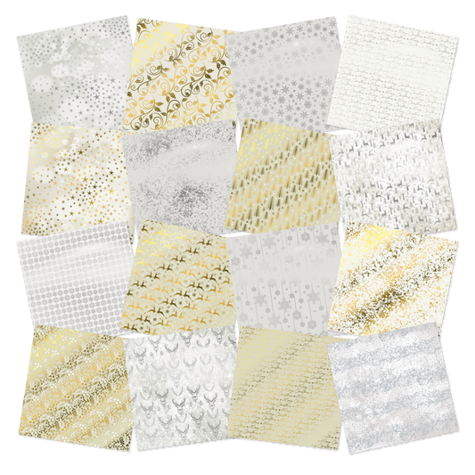 CHLOES CREATIVE CARDS FOILED PAPER PAD (8"X8") - GILDED CHRISTMAS