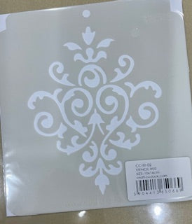 DECORATIVE SWIRL STENCIL BY CRAFT O'CLOCK