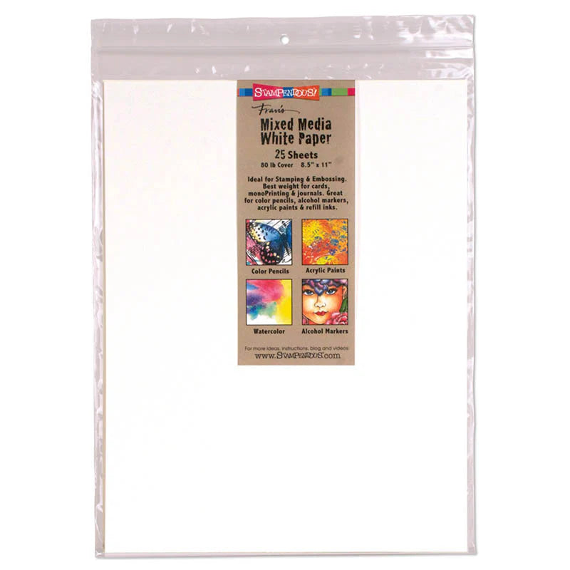 FRAN'S MIXED MEDIA WHITE PAPER (5 SHEET MINI PACK) - STAMPENDOUS!