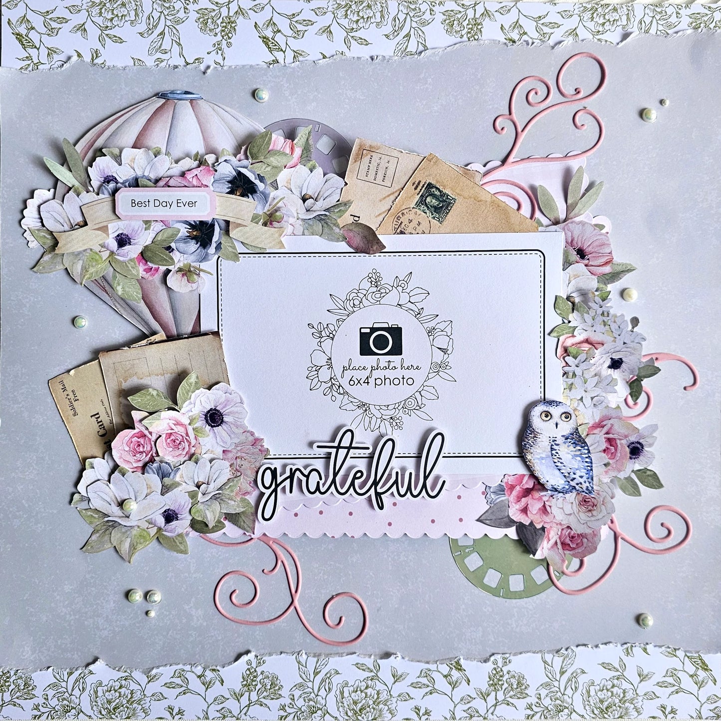 PINK FLOURISH PUFFY STICKERS PACK BY UNIQUELY CREATIVE