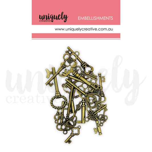 MIXED METAL KEYS - UNIQUELY CREATIVE - MINI 5 PACK
