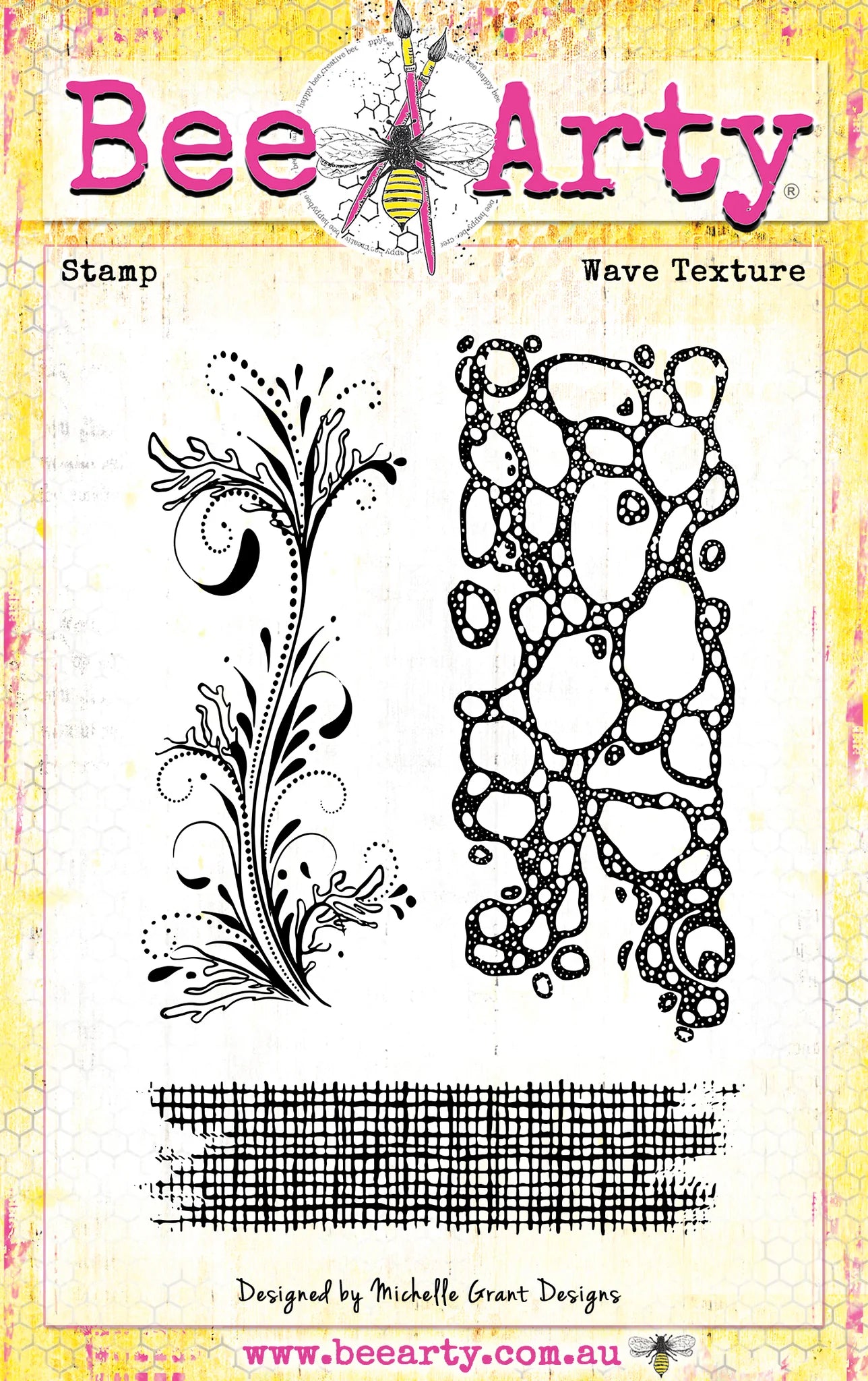 WAVE TEXTURE CLEAR STAMP SET BY BEE ARTY