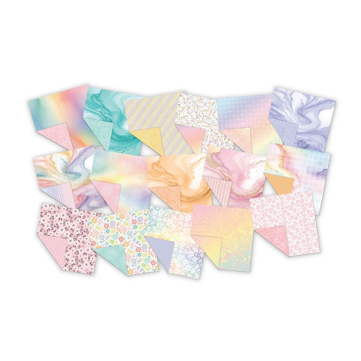 CHLOES CREATIVE CARDS DESIGNER PAPER PAD (8"X8") - PASTEL RAINBOW DELIGHT