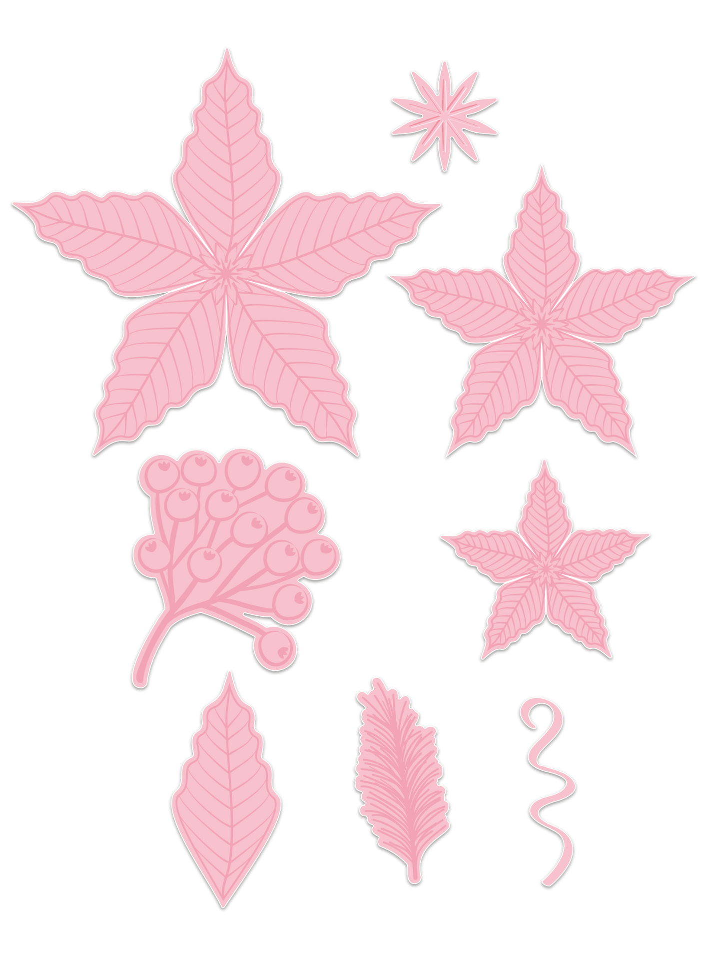 CHLOES CREATIVE CARDS 3D EMBOSSING FOLDER, STAMP AND METAL DIE SET - POINSETTIA