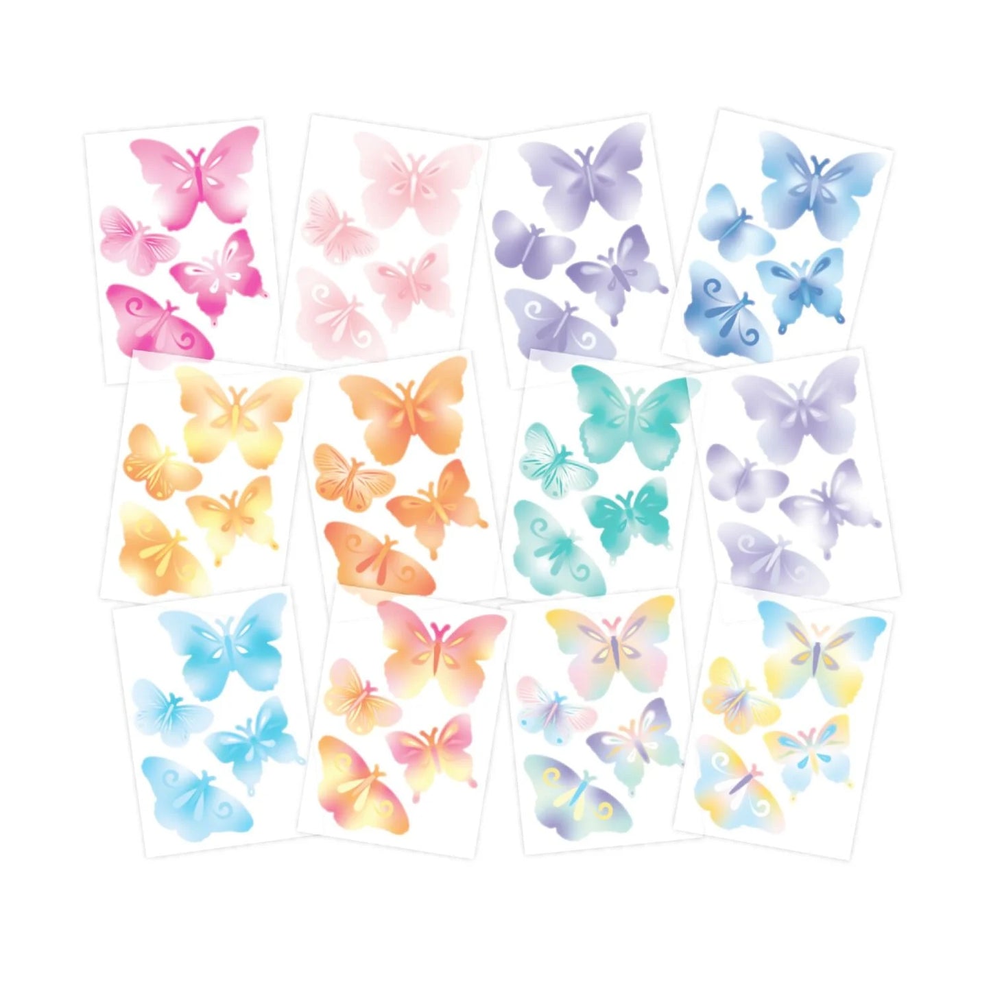 CHLOES CREATIVE CARDS DESIGNER VELLUM PAPER PAD - PRINTED DELIGHTFUL BUTTERFLY OMBRE