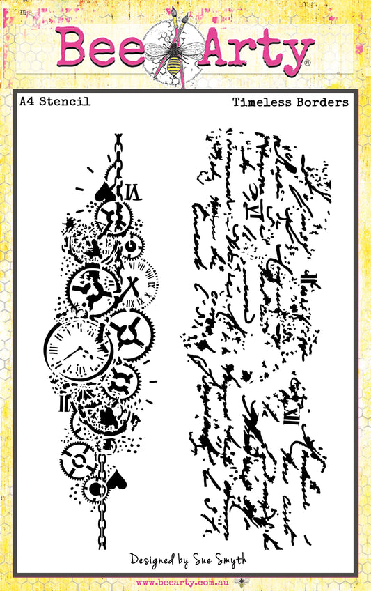 TIMELESS BORDERS A4 STENCIL BY BEE ARTY