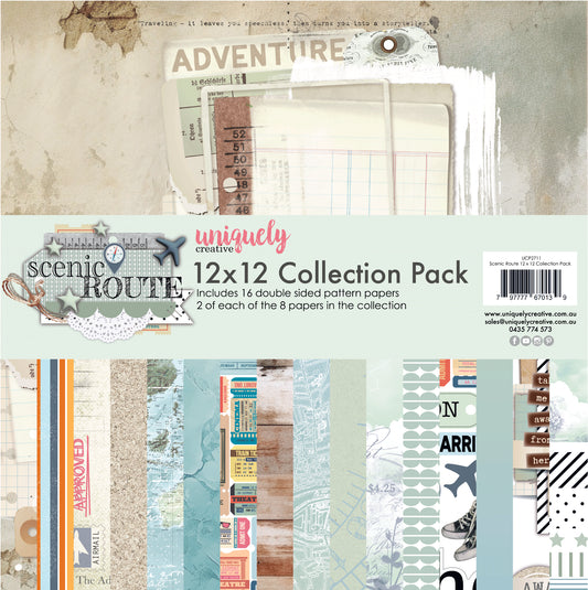 SCENIC ROUTE 12" x 12" COLLECTION PACK BY UNIQUELY CREATIVE