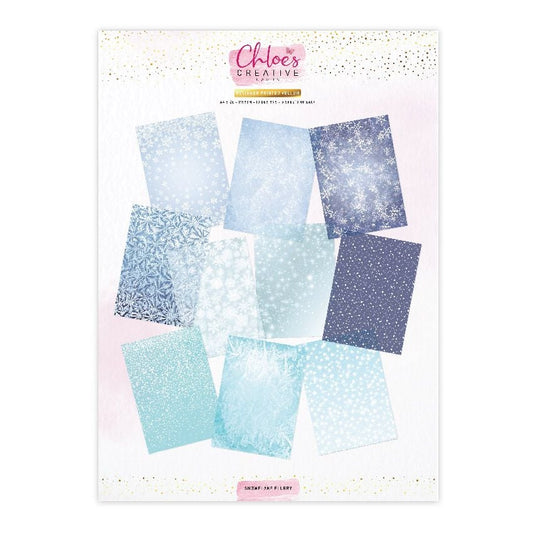 CHLOES CREATIVE CARDS DESIGNER PRINTED A5 VELLUM - SNOWFLAKE FLURRY MINI PACK