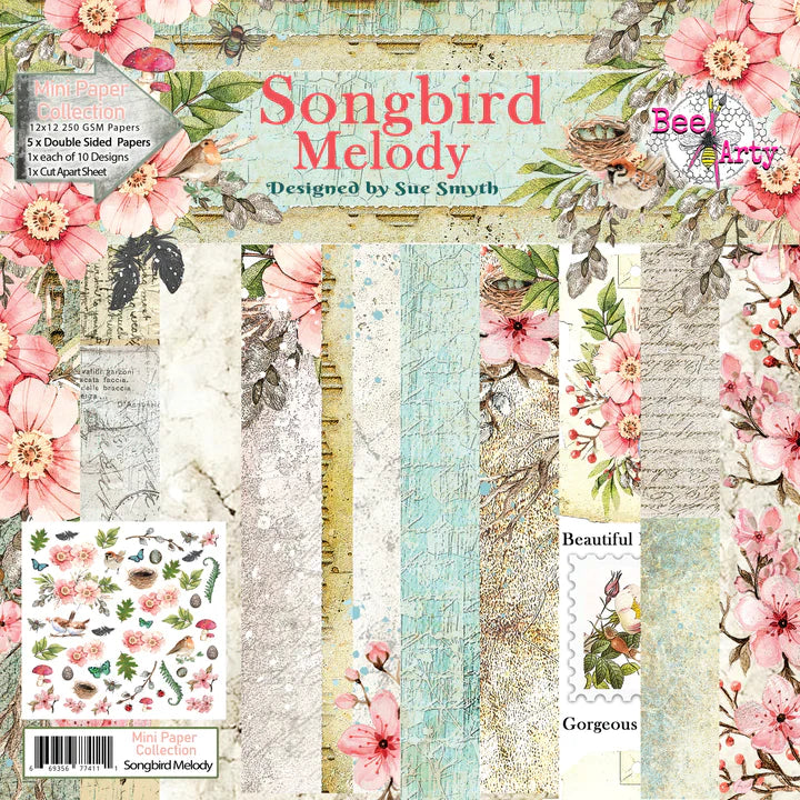 SONGBIRD MELODY 12" X 12" MINI PAPER COLLECTION PACK - BEE ARTY