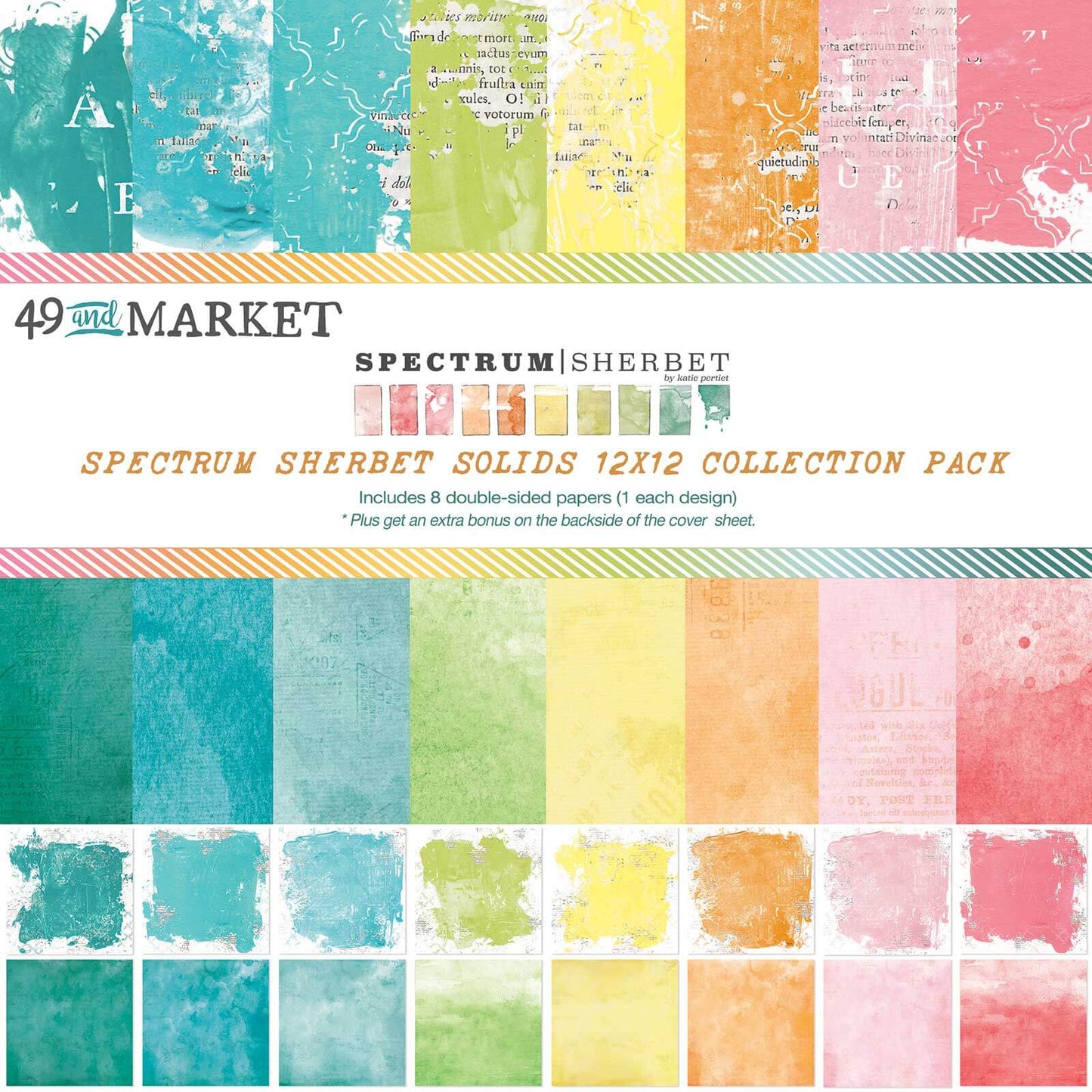 SPECTRUM SHERBERT SOLIDS 12" X 12" COLLECTION PACK - 49 AND MARKET