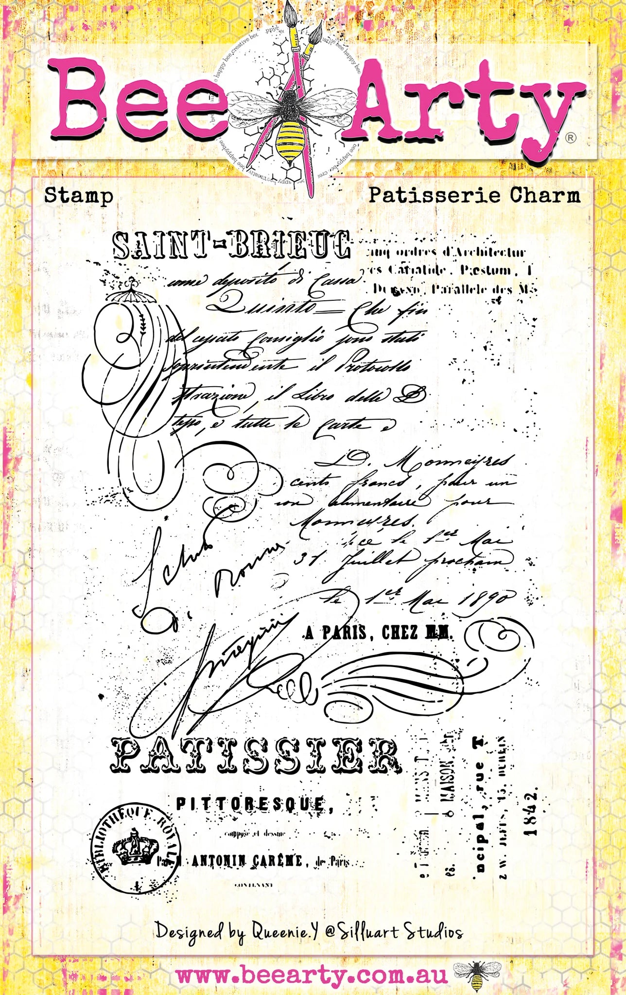 PATISSERIE CHARM CLEAR STAMP SET BY BEE ARTY