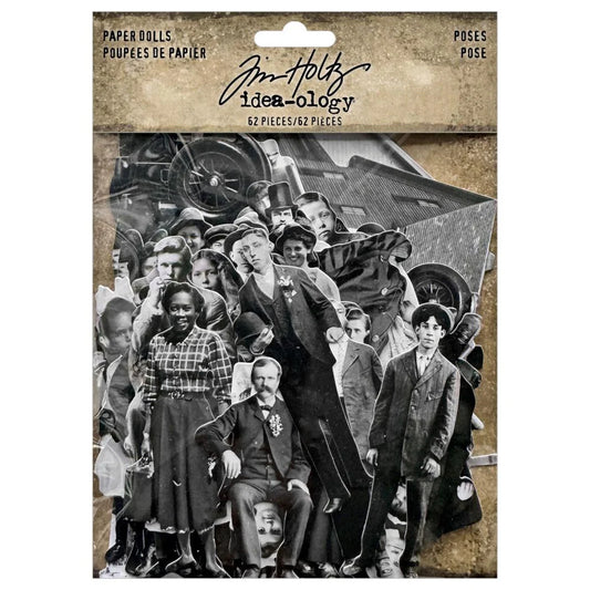 TIM HOLTZ IDEA-OLOGY PAPER DOLLS - POSES - 62 PC PACK