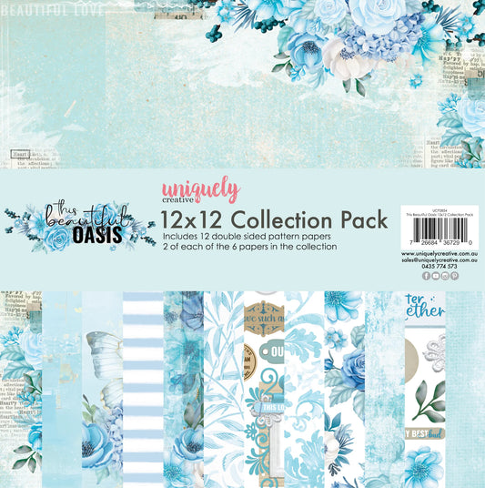 THIS BEAUTIFUL OASIS 12" x 12" PAPER COLLECTION AND VELLUM CREATIVE CUTS PACK - UNIQUELY CREATIVE