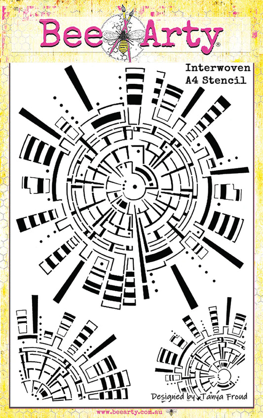 INTERWOVEN A4 STENCIL BY BEE ARTY