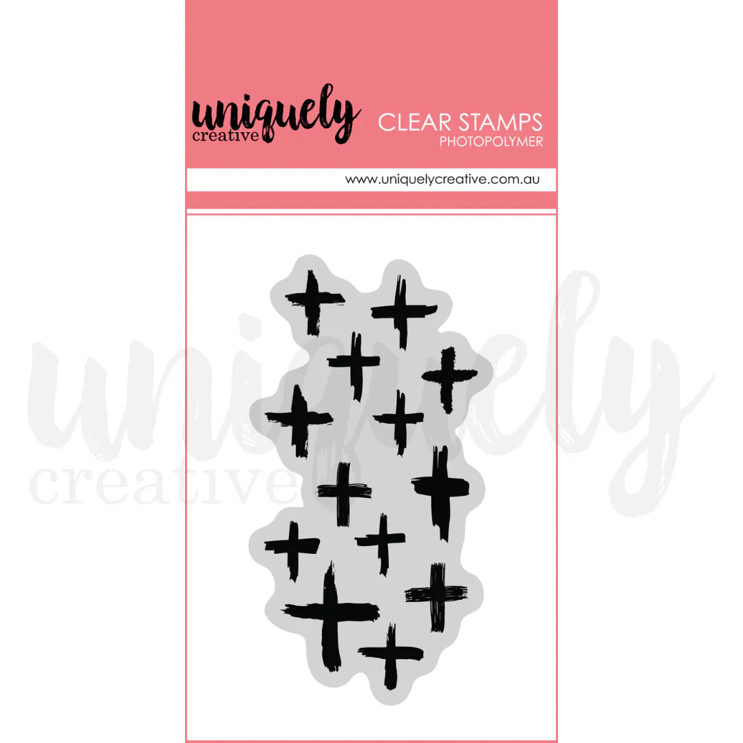 RANDOM CROSSES PHOTOPOLYMER STAMP - UNIQUELY CREATIVE