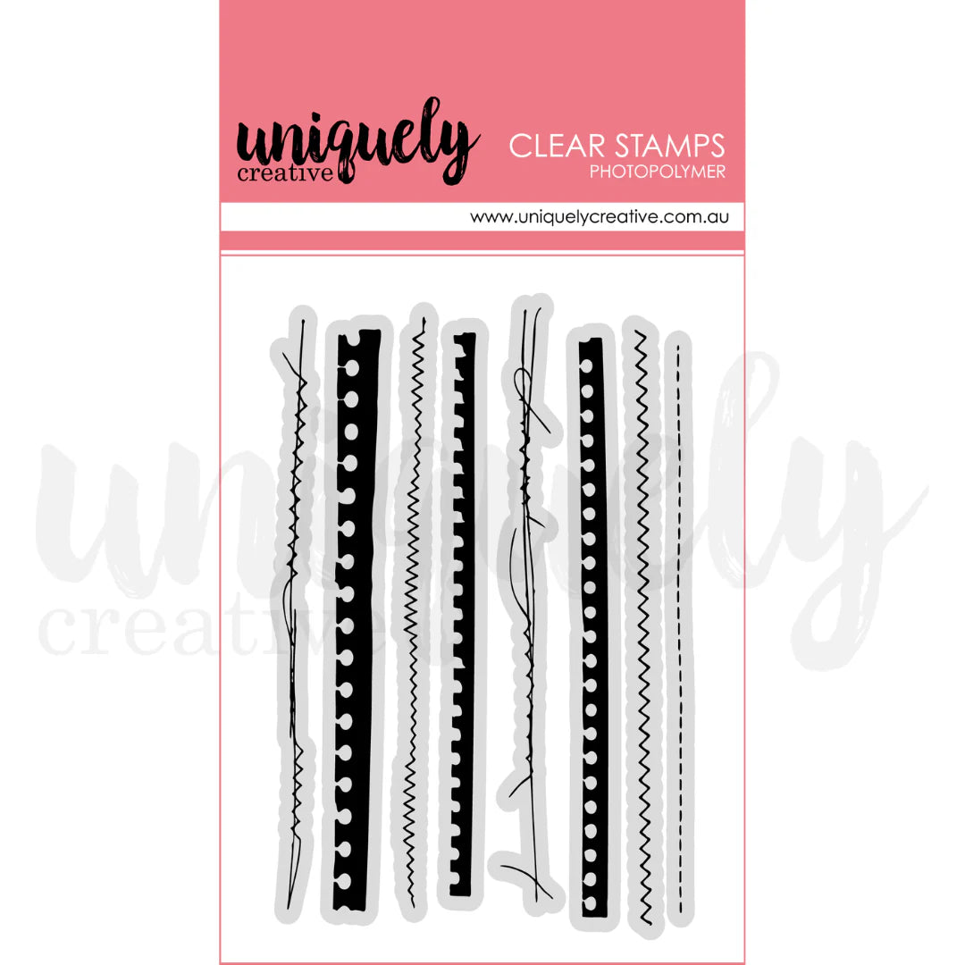 RIPPED & STITCHED PHOTOPOLYMER STAMP - UNIQUELY CREATIVE