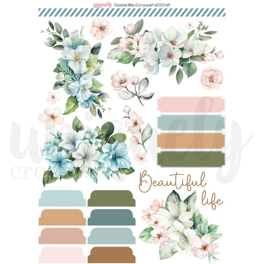 COASTAL BLISS CUT-A-PART SHEET BY UNIQUELY CREATIVE