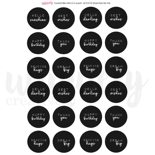 COASTAL BLISS MINI CUT-A-PART SHEET BY UNIQUELY CREATIVE