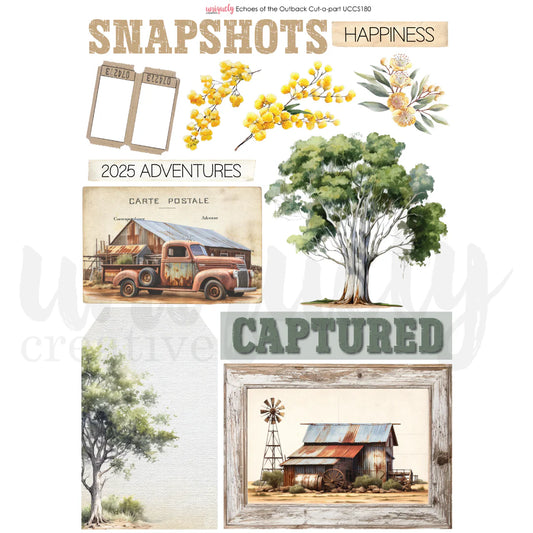ECHOES OF THE OUTBACK CUT-A-PART SHEET BY UNIQUELY CREATIVE