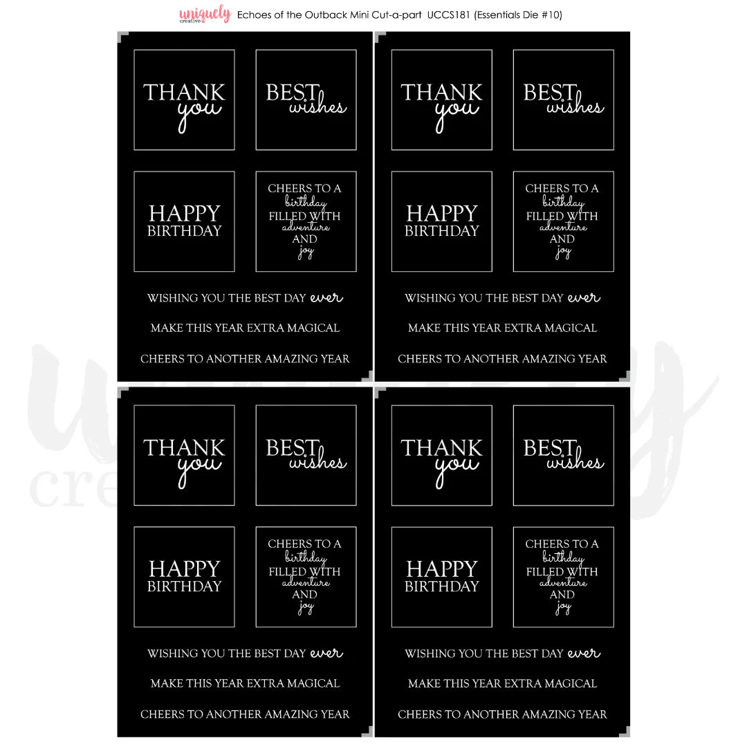 ECHOES OF THE OUTBACK MINI CUT-A-PART SHEET BY UNIQUELY CREATIVE