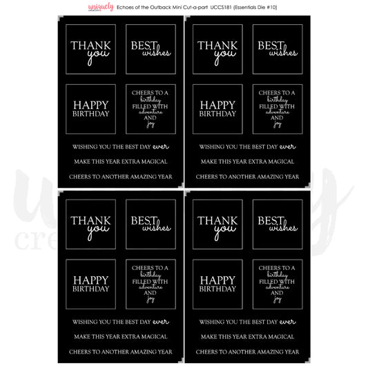 ECHOES OF THE OUTBACK MINI CUT-A-PART SHEET BY UNIQUELY CREATIVE