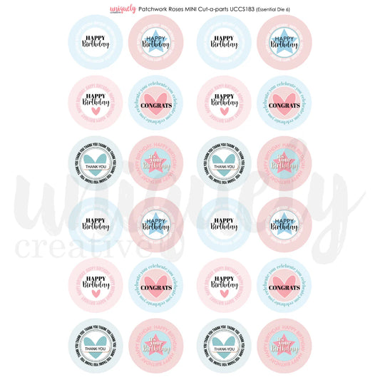 PATCHWORK ROSES MINI CUT-A-PART SHEET BY UNIQUELY CREATIVE