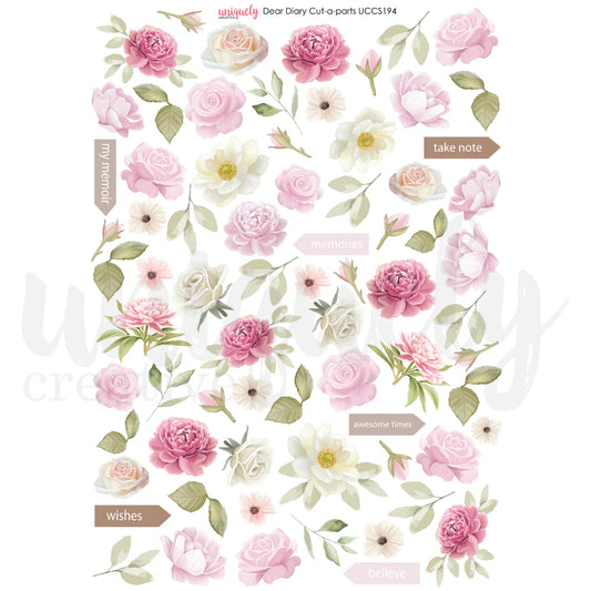DEAR DIARY CUT-A-PART SHEET BY UNIQUELY CREATIVE