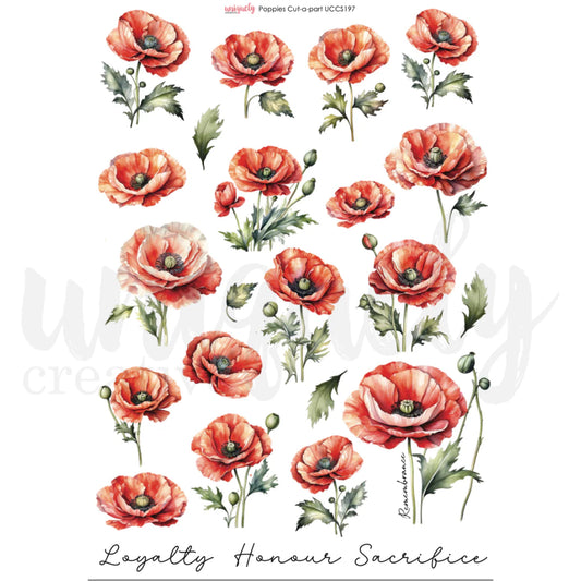 POPPIES CUT-A-PART SHEET BY UNIQUELY CREATIVE
