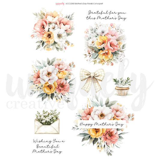 MOTHER'S DAY FLORAL CUT-A-PART SHEET BY UNIQUELY CREATIVE