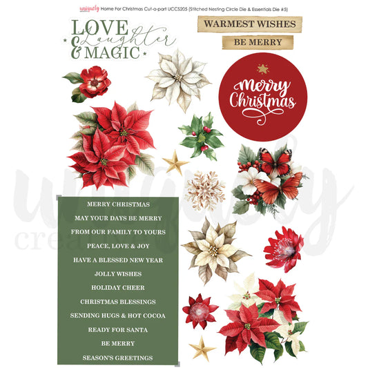 HOME FOR CHRISTMAS CUT-A-PART SHEET BY UNIQUELY CREATIVE