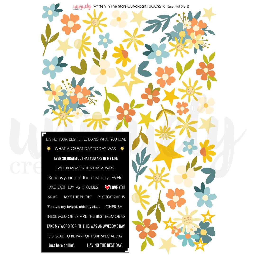 WRITTEN IN THE STARS CUT-A-PART SHEET BY UNIQUELY CREATIVE