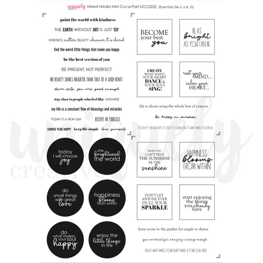 MIXED MEDIA CUT-A-PART SHEET BY UNIQUELY CREATIVE