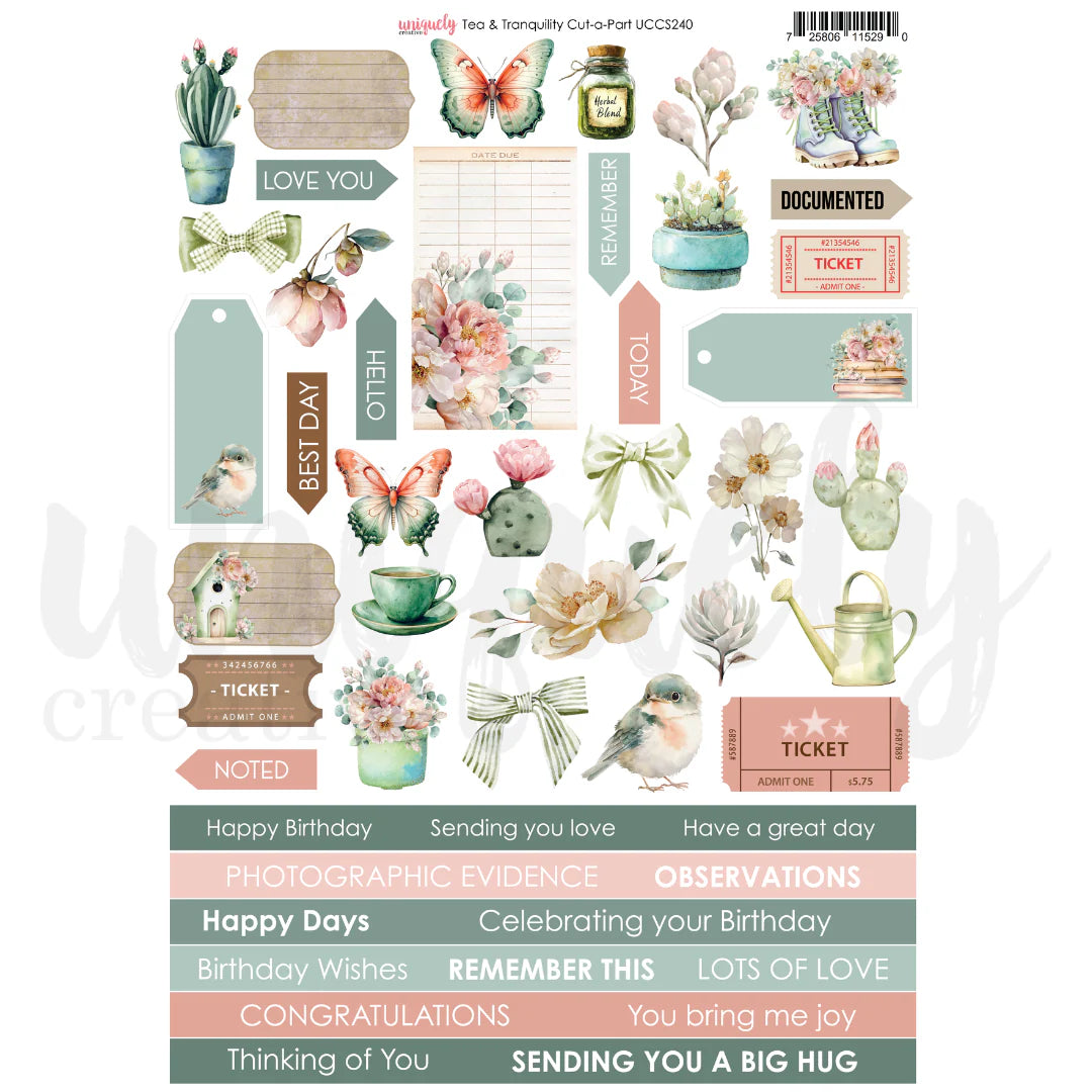 TEA & TRANQUILITY CUT-A-PART BY UNIQUELY CREATIVE