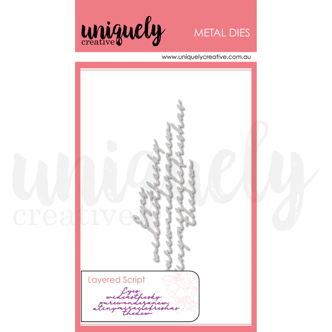 LAYERED SCRIPT DIE - UNIQUELY CREATIVE