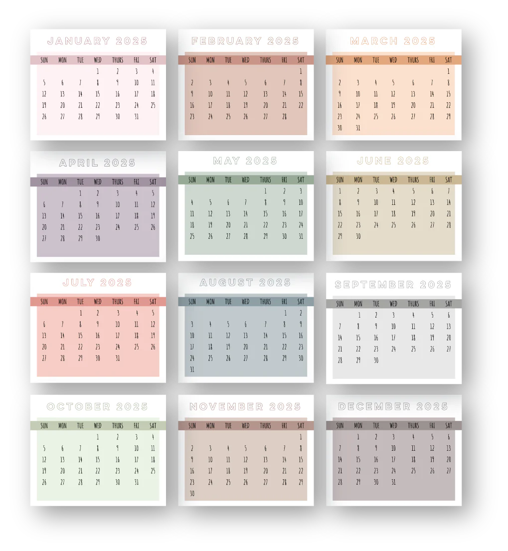 2025 CALENDAR PADS - UNIQUELY CREATIVE