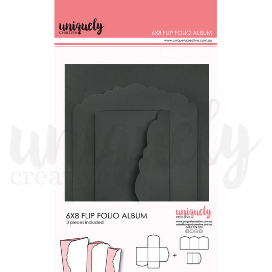 6" X 8" FLIP FOLIO ALBUM BY UNIQUELY CREATIVE - BLACK